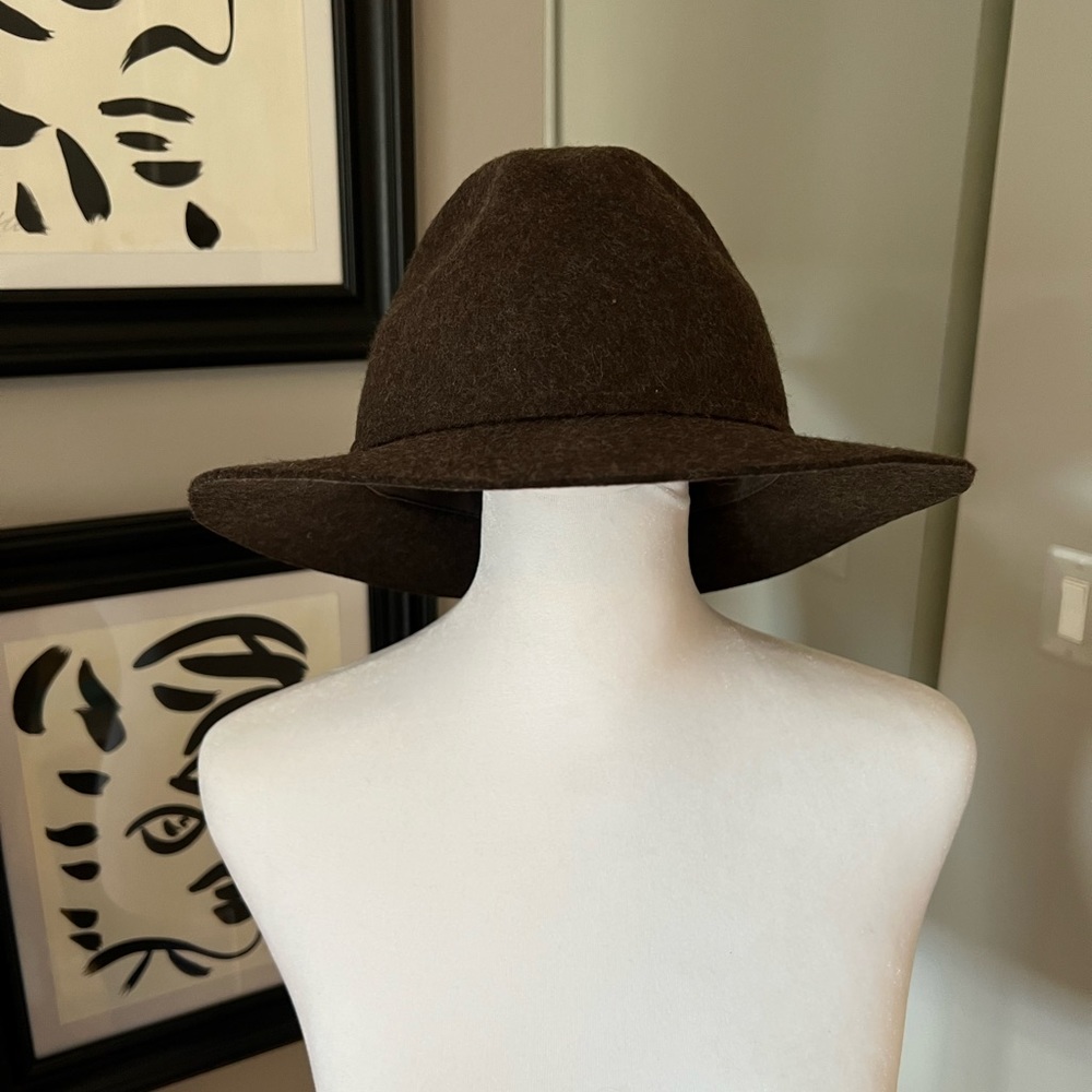J. Crew Brown Fedora Style Wool Hat Size S/M